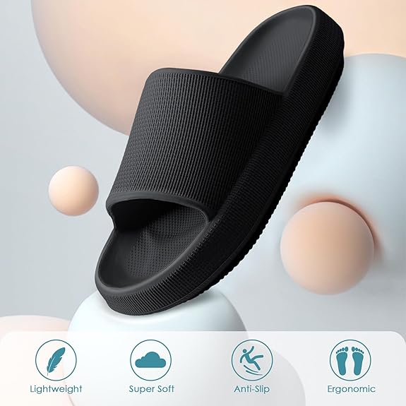 Cloud Comfort Slides – Thick Sole Lightweight EVA Sandals for Indoor & Outdoor Use