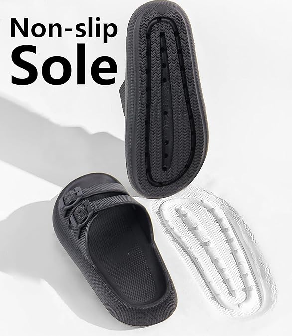 Adjustable Double-Buckle Comfort Slides – Lightweight EVA Sandals for Indoor & Outdoor Wear