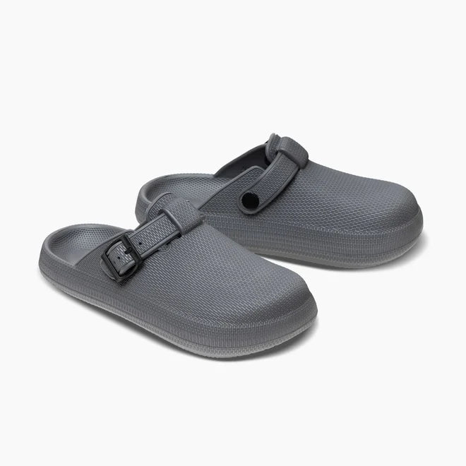 Unisex Cloud Slides Thick Sole Adjustable Double Buckle Sandals