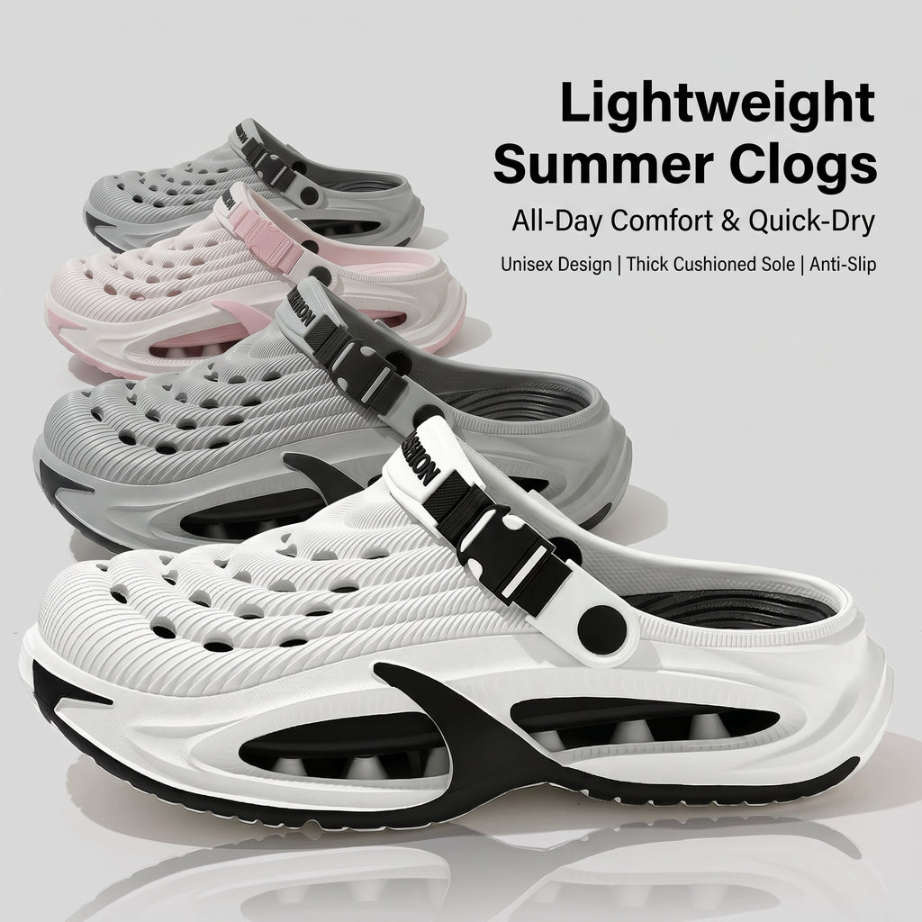 Summer Unisex Comfort Clogs – Lightweight Quick-Dry Slip-On Shoes for Indoor & Outdoor Use——Free shipping