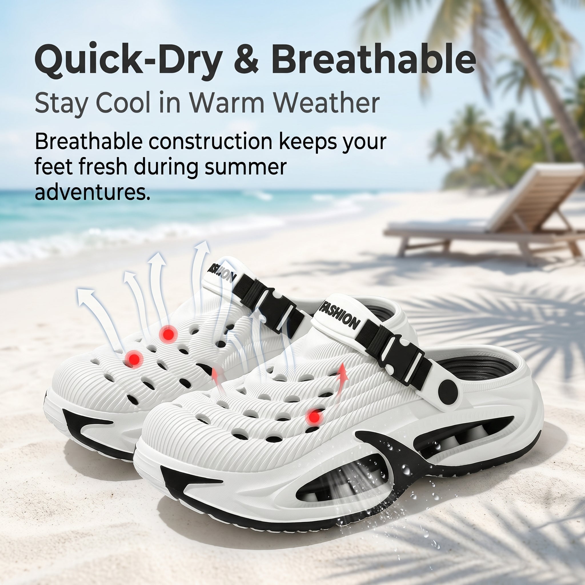 Summer Unisex Comfort Clogs – Lightweight Quick-Dry Slip-On Shoes for Indoor & Outdoor Use