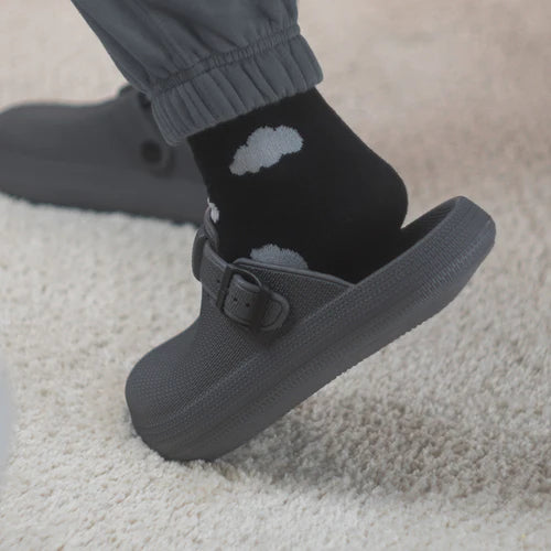 Unisex Cloud Slides Thick Sole Adjustable Double Buckle Sandals